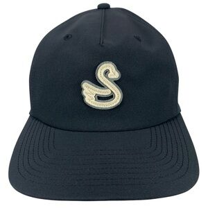 Swannies Golf Snapback Hat Black Swan Logo Rhodes Ranch Las Vegas